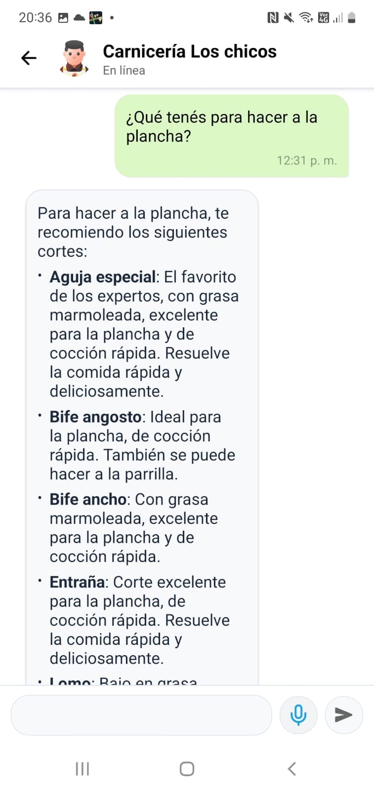 Asistente de compras con stock en tiempo real